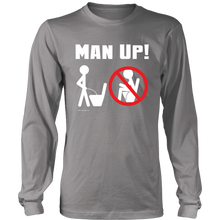 Man Up! Man Peeing Standing Men's Long Sleeve - ManUp!Series