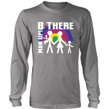 Man Up! B There Man With Family Under Rainbow Men's Long Sleeve - ManUp!Series