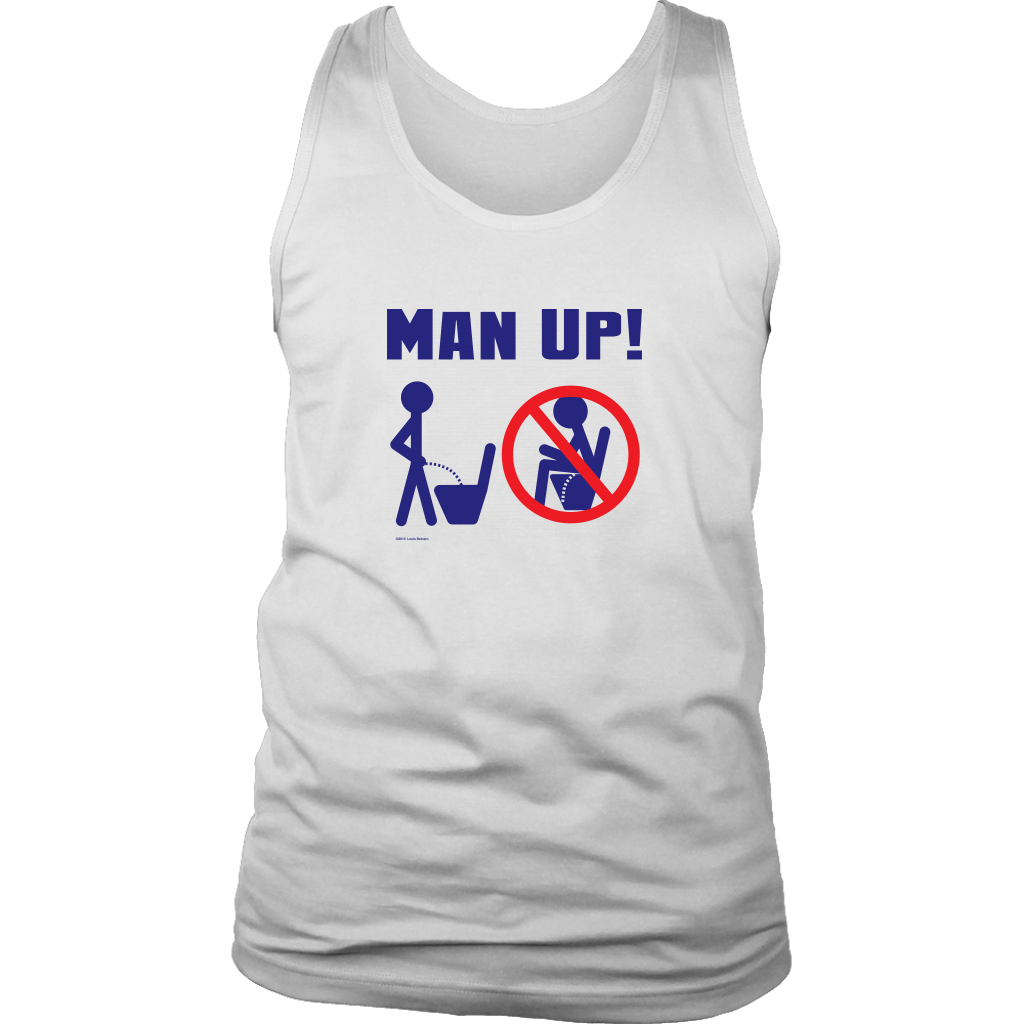 Man Up! Man Peeing Standing Men's Tank - ManUp!Series