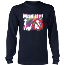 Man Up! Man Peeing Standing Over Colors Men's Long Sleeve - ManUp!Series