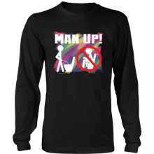 Man Up! Man Peeing Standing Over Colors Men's Long Sleeve - ManUp!Series