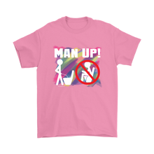 Man Up! Man Peeing Standing Over Colors Men's T - ManUp!Series