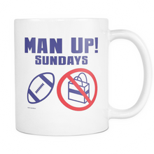 Man Up! Sundays Football, Not Shopping White Mug - ManUp!Series
